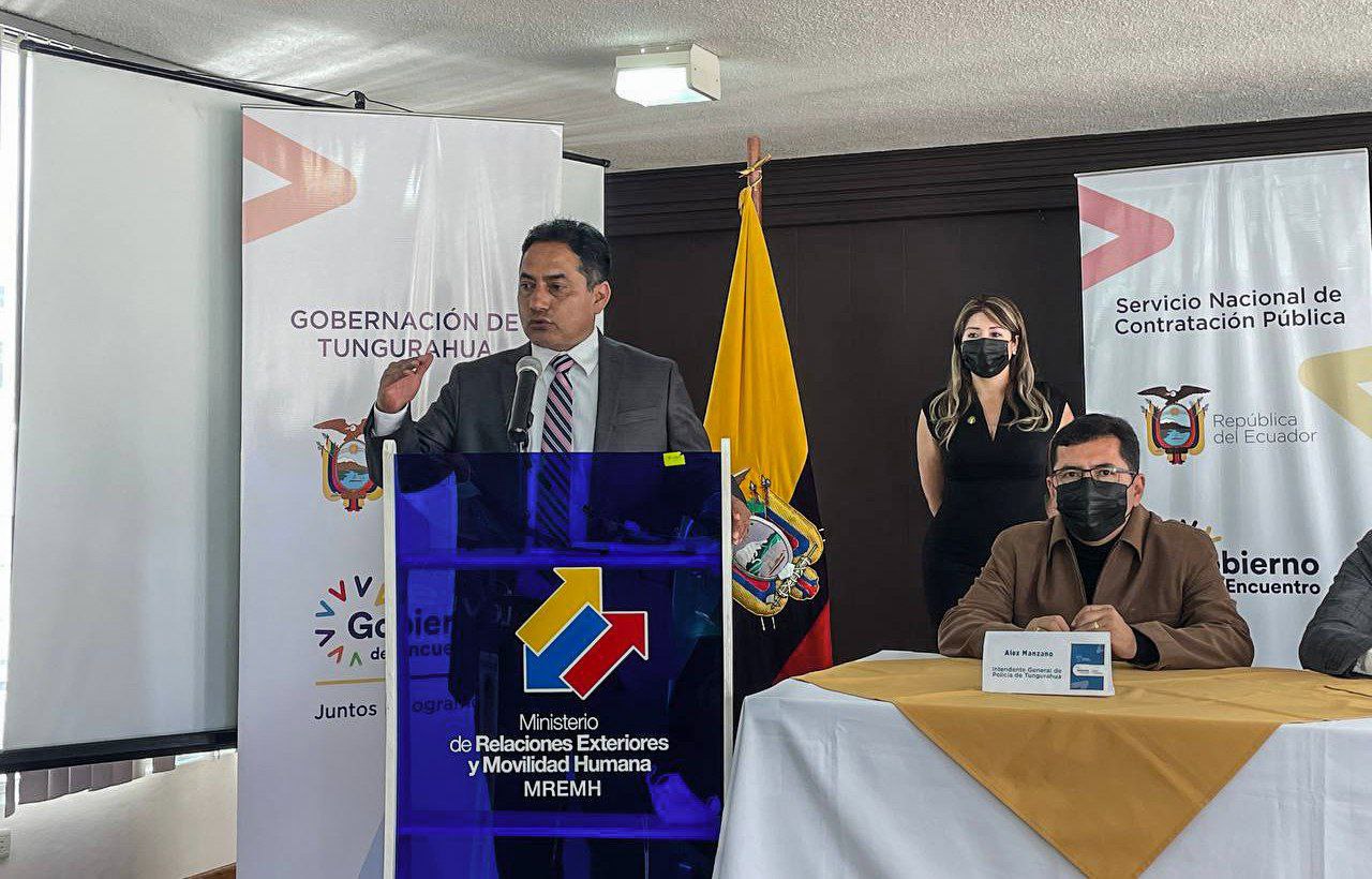 Gobernador de Tungurahua, Fernando Gavilanes, explicó los avances del Plan de Optimización de Recursos y Espacios Públicos en la provincia
