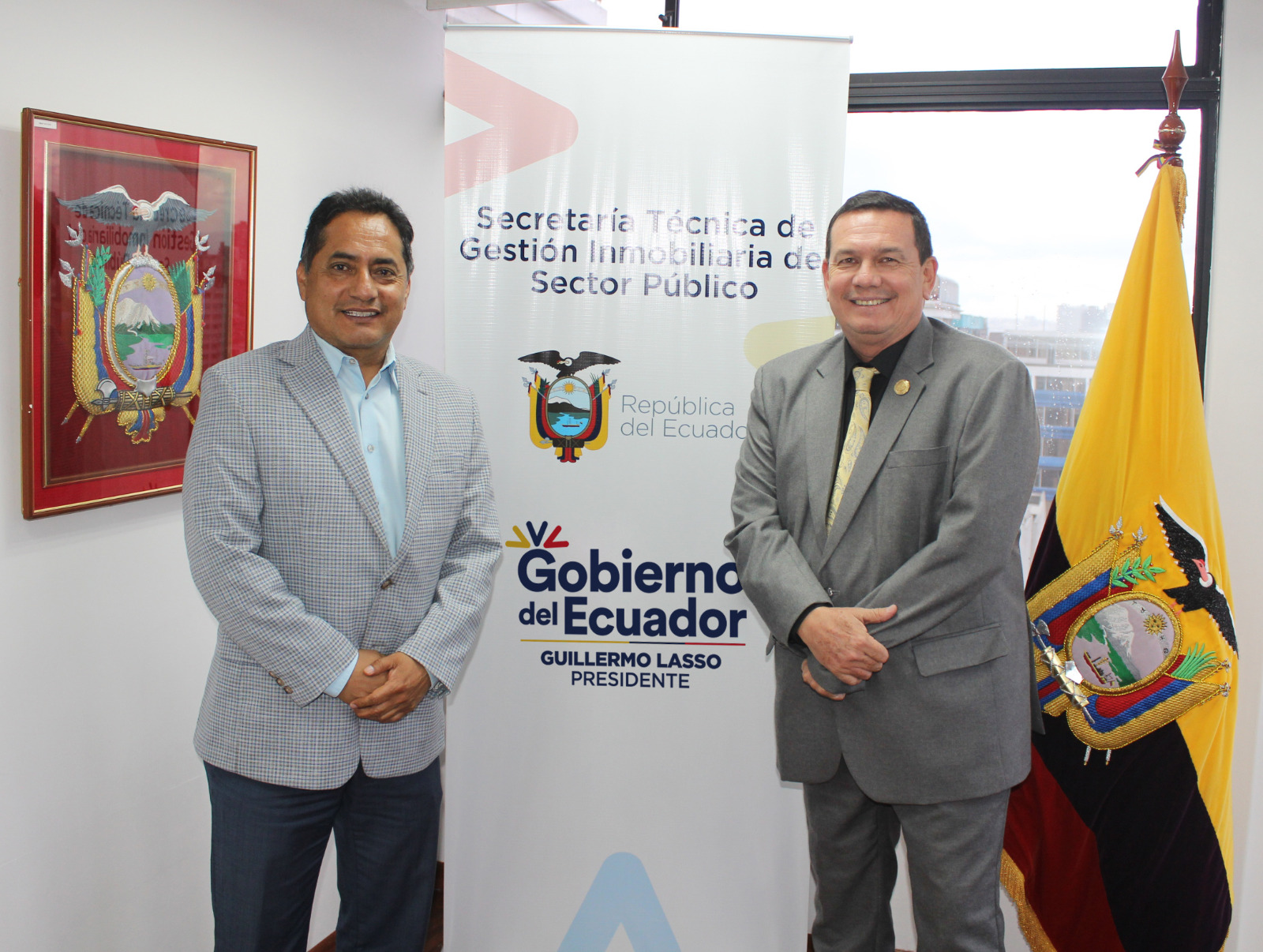 El Gobernador se reunió con el Secretario Técnico de Gestión Inmobiliaria del Sector Público, Fernando Villacís, a fin de coordinar acciones enmarcadas en el Plan de Optimización de Recursos y Espacios Públicos.